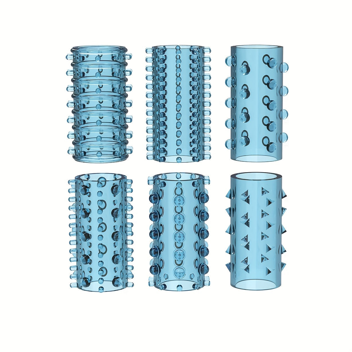 6pcs Sex Toys For Men. Penis Rings With 6 Elastic Textures Reusable. Male Sex Toys Cock Ring. Penis Sleeve For Enhance Erection Extended Time Cock Rings. Adult Sex Toys For Men And Couples