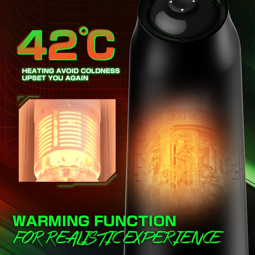 Automatic Male Masturbators Sex Toys - Male Pocket Pussy Sleeve Vagina Stroker Toy With 7 Thrusting & Heating Mode. Adult Sex Toys & Games For Men