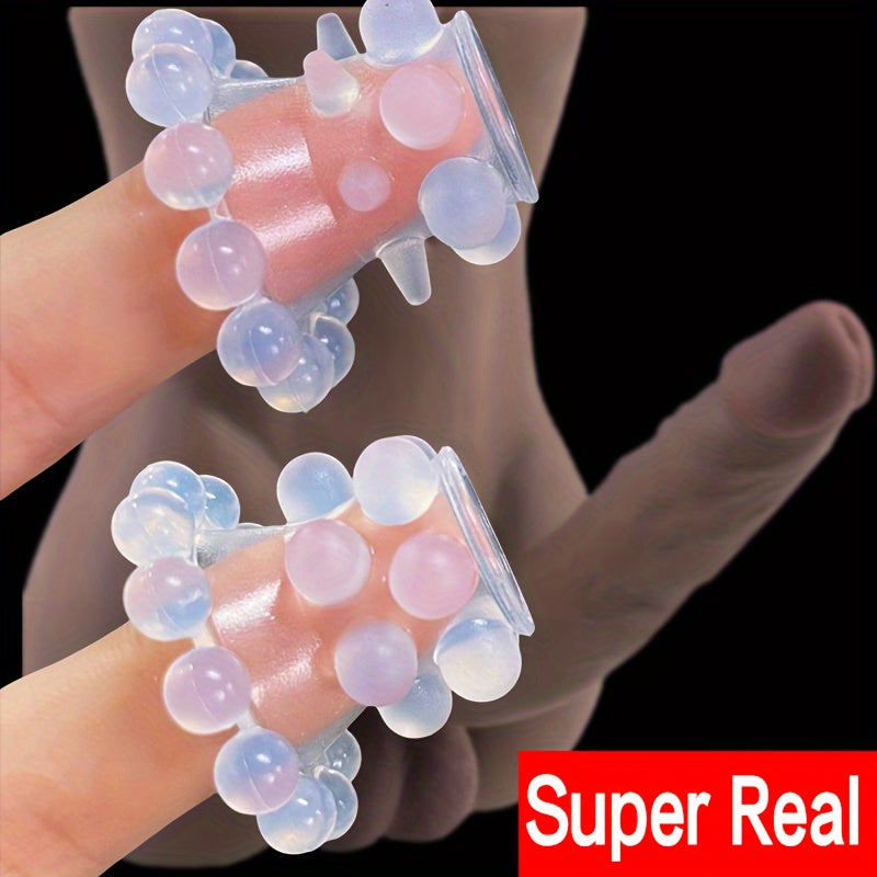 Three-layer Silicone Goat Eye Ring: Silicone Fun Ring. Eyelash Eye Ring. Male Ring - Adult Novelty. Connected Burst Bead Fun Ring. No Power Supply