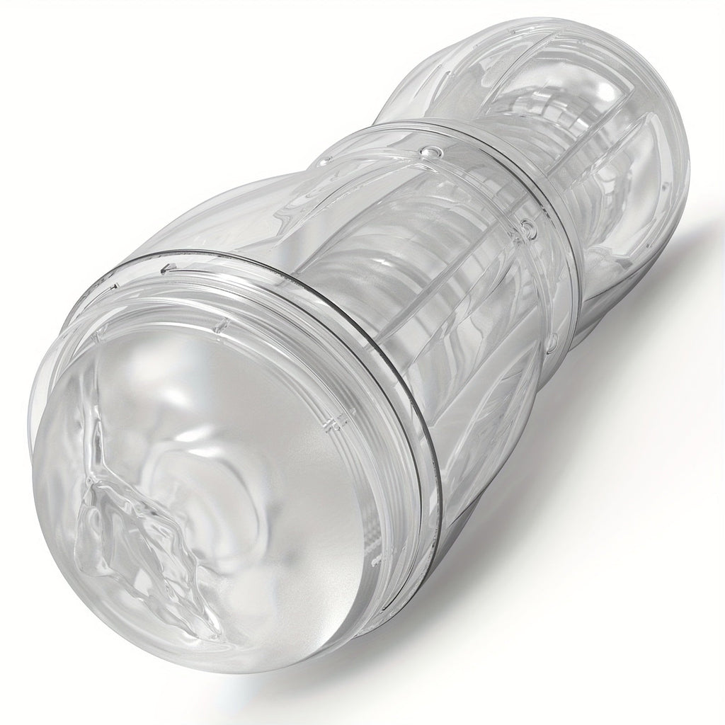 Mesterstar Dual Open Ended 360° Rotating Male Masturbators Stroker Sleeve. Pocket Pussy Sex Toys for Adult with 3D Crystal Realistic Textured Vagina Male Masturbators Cup