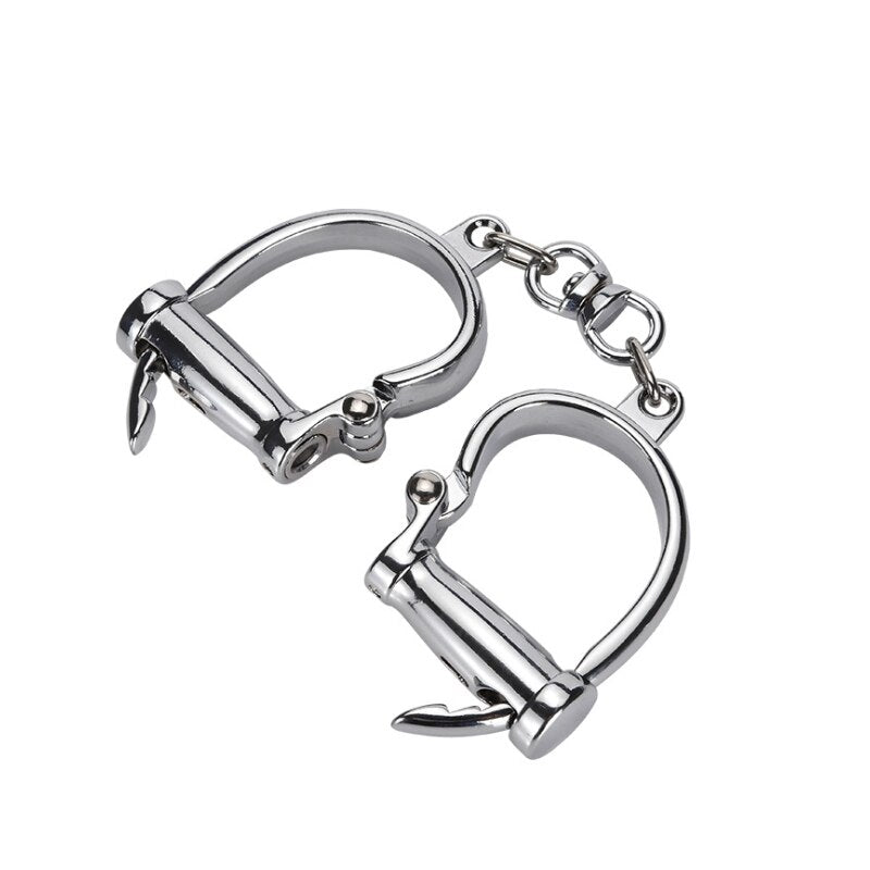 Stainless Steel Female Male Handcuff Metal Ankle Cuffs Wrist Cuff for Couple Bdsm Bondage Restraints Adult Game Sex Toys