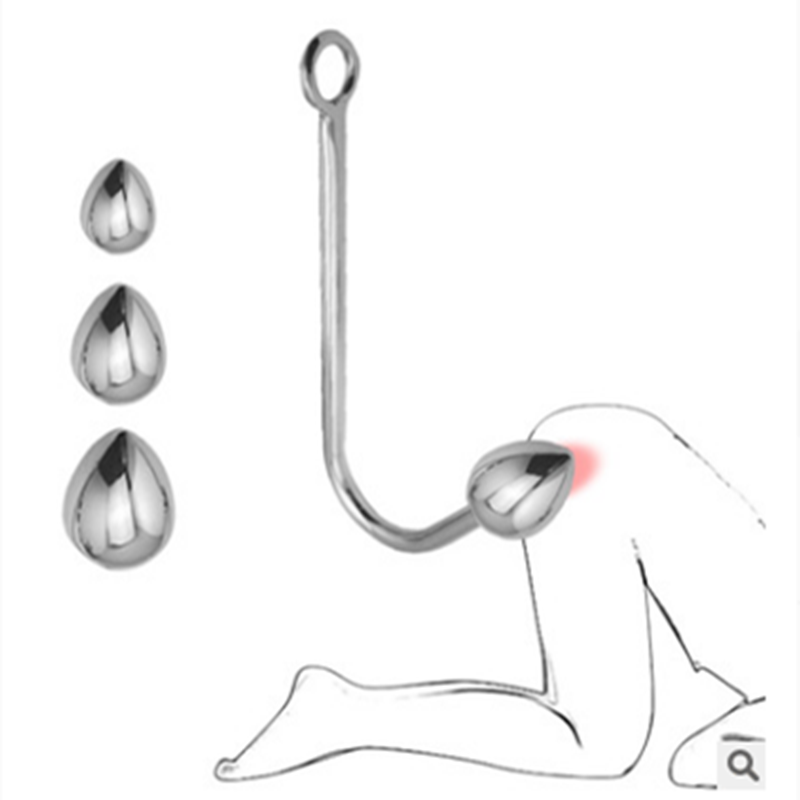 Anal Hook จุกเสียบก้นโลหะพร้อมลูกบอล จุกเสียบก้น ขยายช่องทวารหนัก อุปกรณ์ช่วยสำเร็จความใคร่หลายหน้าที่ ของเล่นทางเพศสำหรับบั้นท้าย