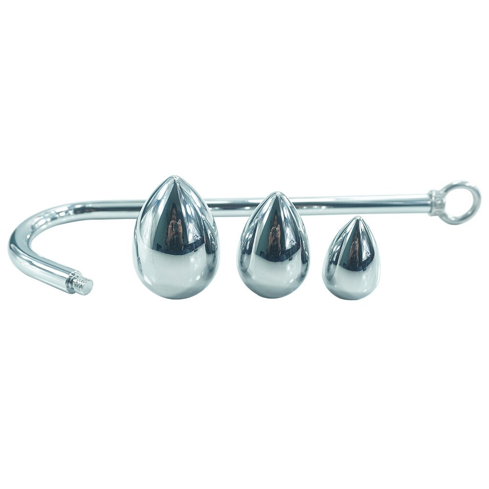 Anal Hook จุกเสียบก้นโลหะพร้อมลูกบอล จุกเสียบก้น ขยายช่องทวารหนัก อุปกรณ์ช่วยสำเร็จความใคร่หลายหน้าที่ ของเล่นทางเพศสำหรับบั้นท้าย