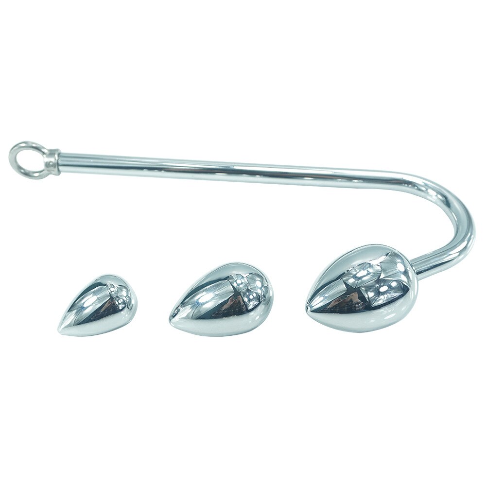 Anal Hook จุกเสียบก้นโลหะพร้อมลูกบอล จุกเสียบก้น ขยายช่องทวารหนัก อุปกรณ์ช่วยสำเร็จความใคร่หลายหน้าที่ ของเล่นทางเพศสำหรับบั้นท้าย