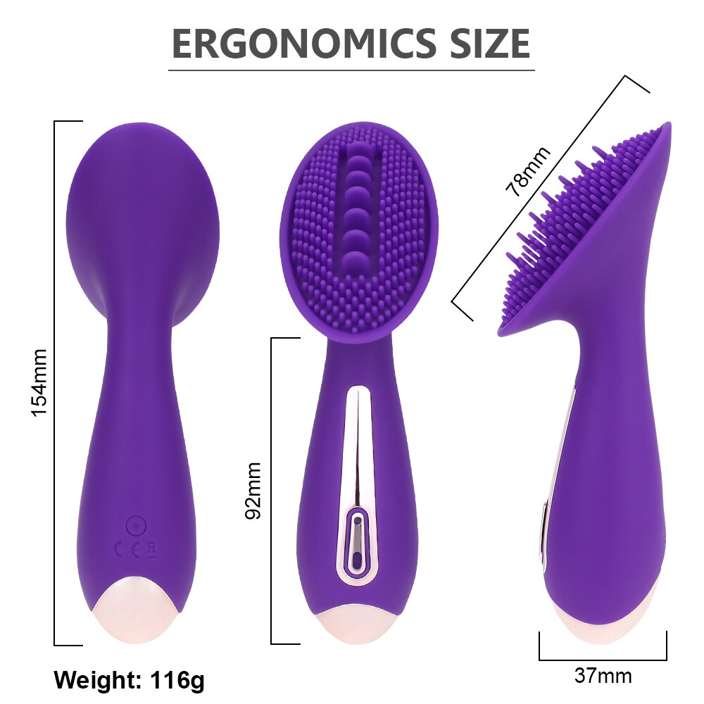 10 โหมด Dildo ลิ้น Vibrator หัวนมนวด Clitoris กระตุ้นช่องคลอดกระชับหี Masturbator ผู้ใหญ่ของเล่นสำหรับผู้หญิง