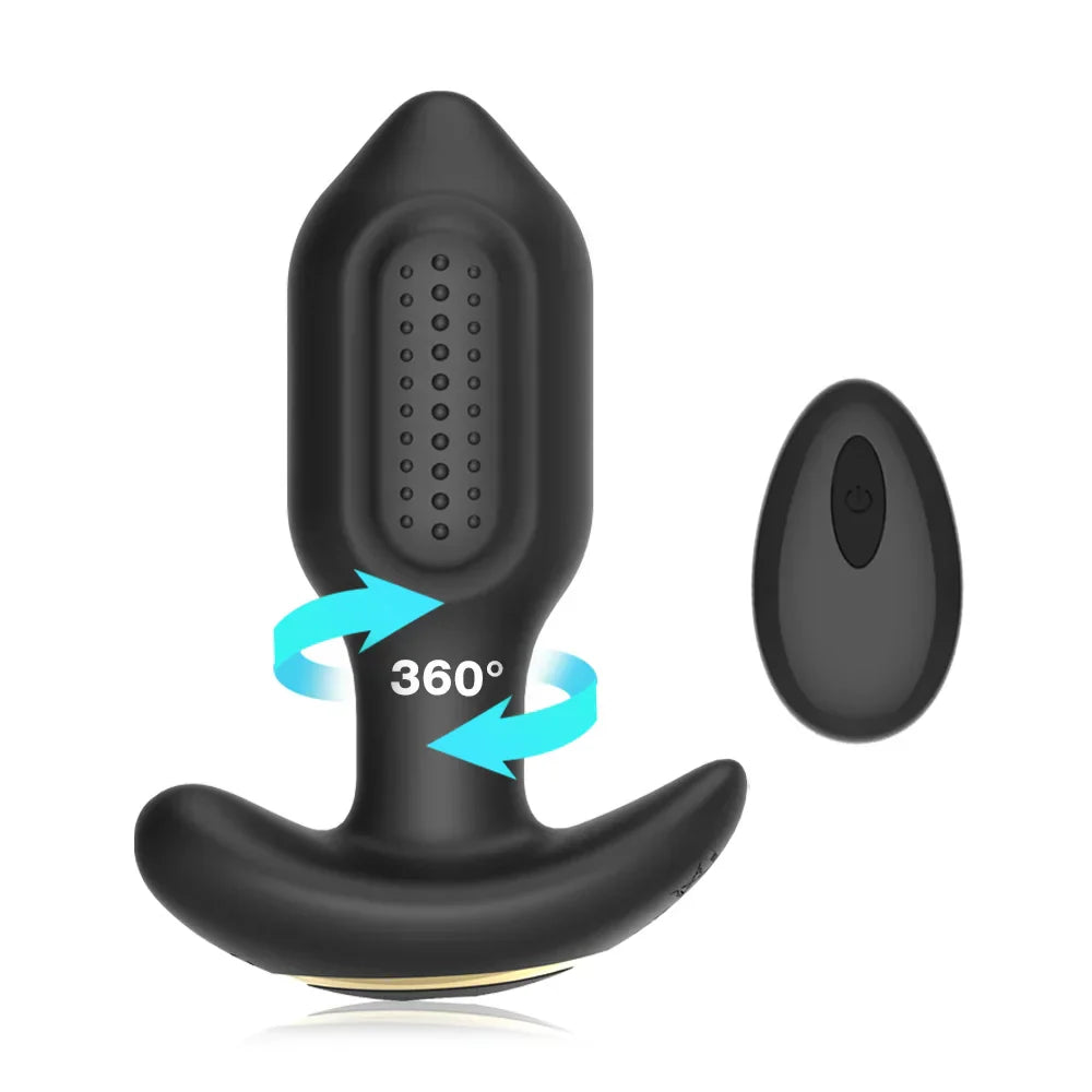 10 Speeds Rotating Anal Vibrator Butt Plug Men Prostate Massager Anal Stimulator Female Masturbator Adult Sex Toys for Women Gay