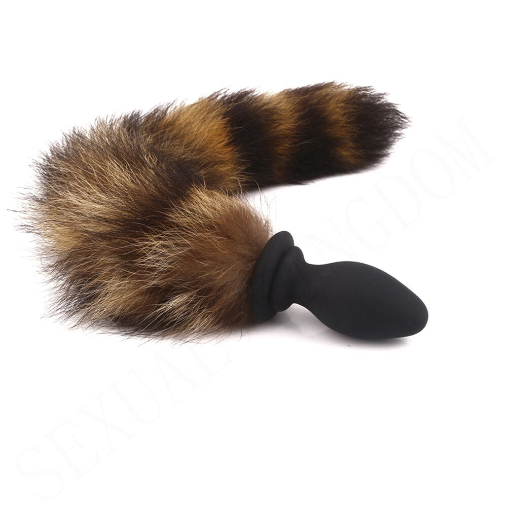 10-frequency Remote Control Anal Plug Vibrator with Fox Tail Silicone Butt Plug Adult Game Prostate Massager Sex Toy for Couples