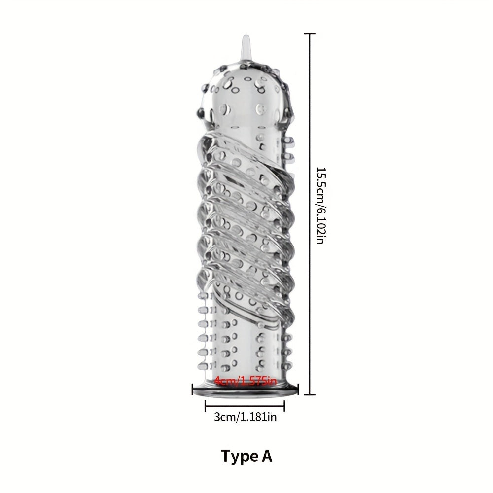 Crystal Men's Adult Sex Toy Penis Cover Sleeve Penis Extender Reusable Delay Ejaculation Add More Fun And Excitement For Men Women Couples