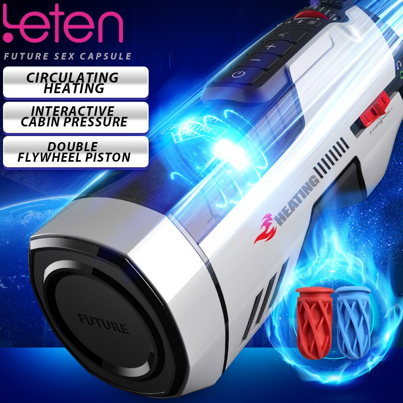 2024 เครื่องช่วยสำเร็จความใคร่ชาย Leten แบบหมุนอัตโนมัติ ยืดหดได้ ให้ความร้อน พร้อมเสียงคราง ช่องคลอดจำลอง ถ้วยช่วยสำเร็จความใคร่ ของเล่นทางเพศสำหรับผู้ชาย 18+