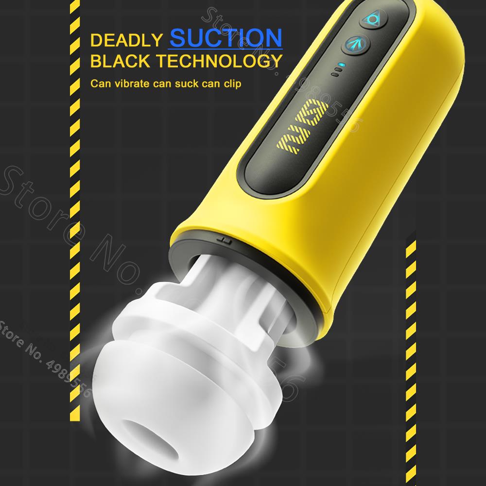อัตโนมัติ Masturbator ชายการสั่นสะเทือนอมควย Sucking Machine ซิลิโคนช่องคลอด Masturbation คัพเพศของเล่นผู้ใหญ่สินค้าสำหรับชาย