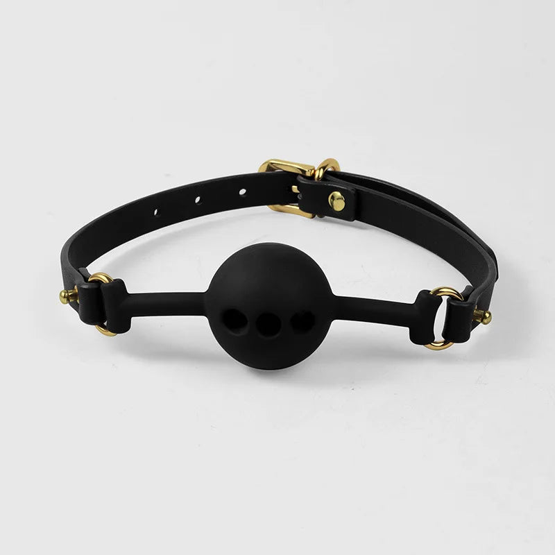 Silicone Ball Gag Fixed Tongue Open Mouth Gag Ball bdsm Couple Erotic Game Lesbian and Gay Sex Products