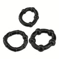 3 PCS Male Penis Cock Ring - Delay Ejaculation Scrotum Binding Ball Stretcher Penis. Enlargement Silicone Cock Ring Sex Toy For Men - Waterproof. Non-Killing Sperm. No Battery Required