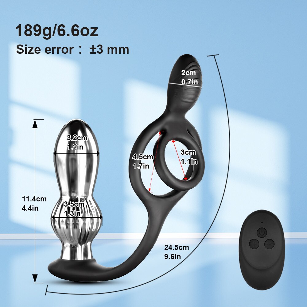 Vibrating penis ring prostate massager for gay couples sex toys penis