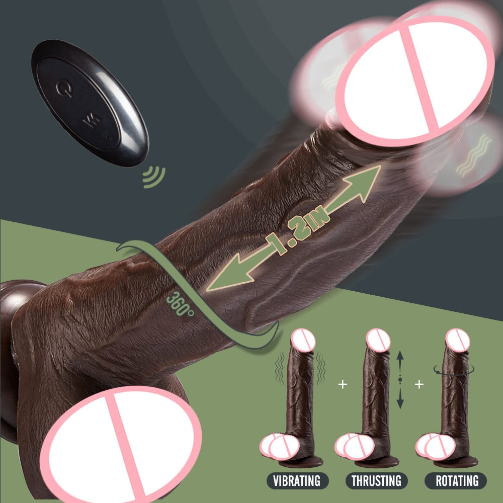 Automatic Masturbation Dildo for Women Heating Orgasm Vibrating Penis for Couples