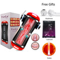 เพศของเล่นสำหรับผู้ชาย2in1อัตโนมัติชาย Masturbator คัพ Dual Channel สั่นจริงช่องคลอดช่องปากปากดูดพ็อกเก็ตหีอมควย