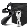 3 In 1 Vibrating Cock Ring Male Vibrator Penis Ring Delay Ejaculation Cockring Perineum Stimulator Sex Toys for Men Adult Goods