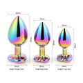 3 Pcs/Set Metal Anal Plug Sex Toys for Women Adult Sex Products Butt Plug Colorful Steel Anal Plug Sex Toys Anal Dildo Anus Toys