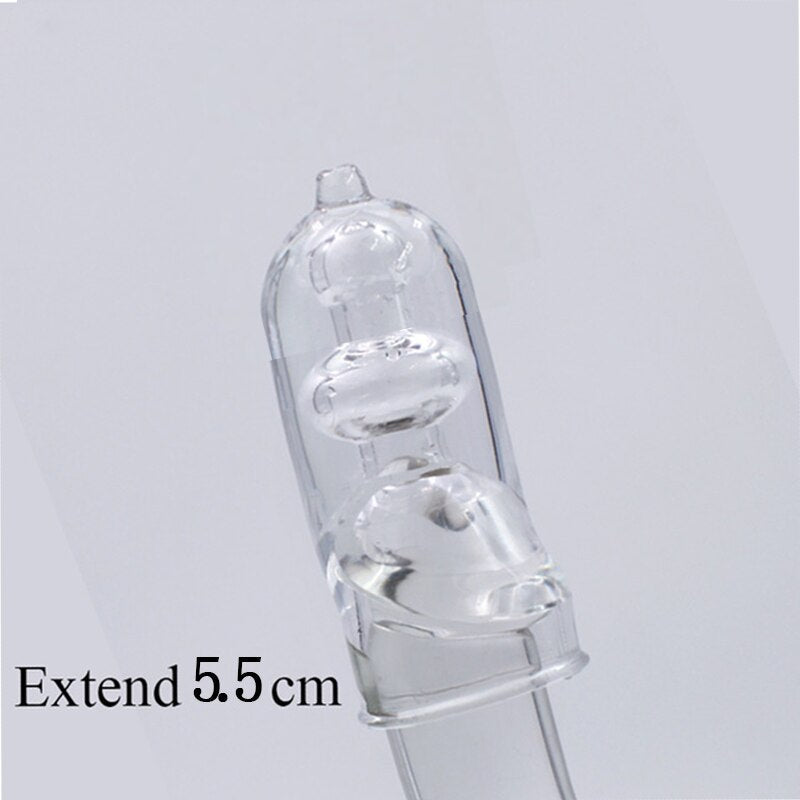 3 Sizes Reusable Lengthen Penis Enlargement Extend  Penis Extension Sleeves  Extender Sex Toys for Men Bondage Gear Sex Shop