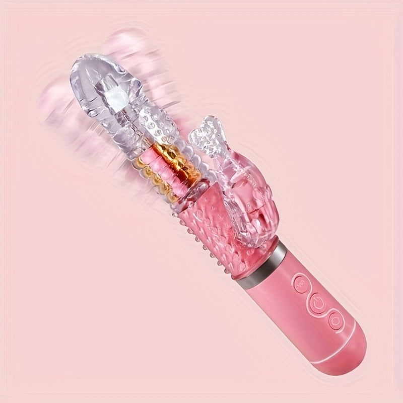 Telescopic Rotating Ball Vibrator For Women's Sexual Impact. Fake Penis. Masturbator. Adult Products