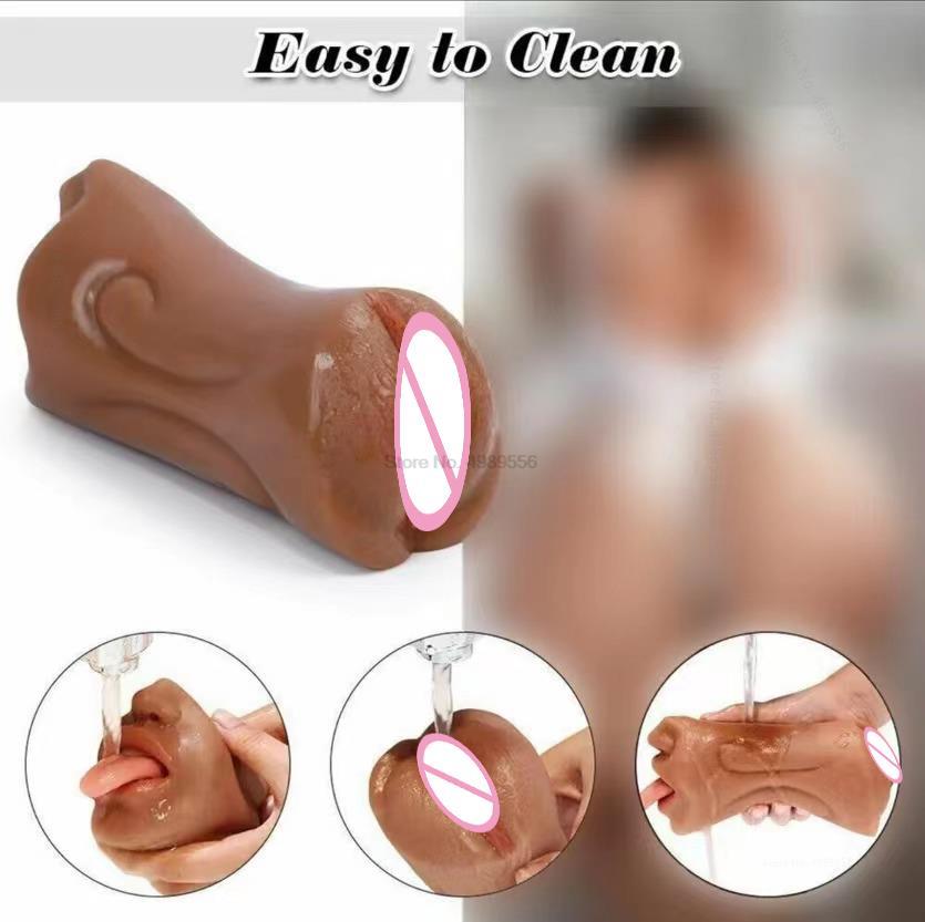 ชายสำเร็จความใคร่ผู้ใหญ่อุปกรณ์ที่สมจริง3D ผู้หญิงช่องคลอดและ Anal เซ็กซ์ทอยสำหรับ Men 'S Soft และ Secure 18ปี-ผู้หญิงหี