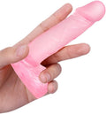4 Inch Realistic Small Dildo.Beginner Anal Plug.Soft Anal Dildo with Curved Shaft and Balls.Adult Sex Toy Women Men Couples.Experience Multi-Purpose Mini Style(Flesh)
