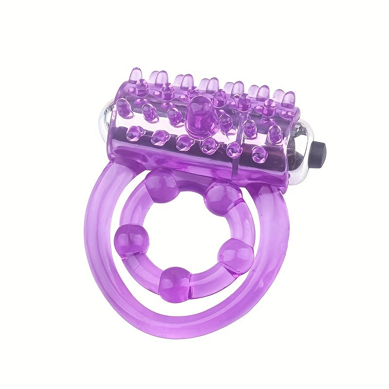 Portable Silicone Delay Ring With Dual Vibrating Circles - Enhance Stamina And Pleasure For Men And Couples