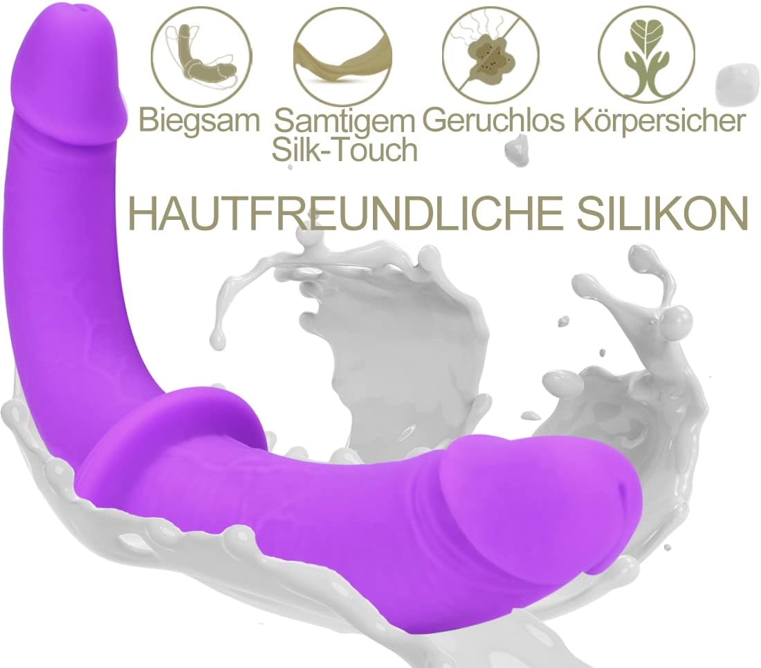 Harness Strap on Silicone Dildo Adult Sex Toy G spot Stimulator Detachable Double Dildos Vagina Massager Female Masturbator for Women Lesbian and Couples