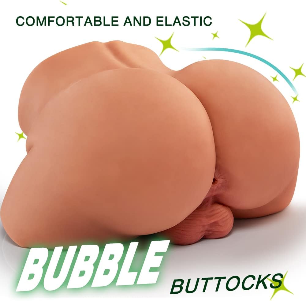 10.5 LB 2 in1 Torso Male Sex Doll with Realistic Dildo and Testis. Anal Male Masturbator with Tight Hole for Men Masturbation. Gohya Unisex Sex Toy for Couple Brown