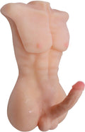 Men's Penis Torso Doll Female Sex Love Doll with Realistic Huge Dildo and Tight Anal for Women Masturbation Couple Sex Fun (11 x 8.2 x 4.7 Inches)