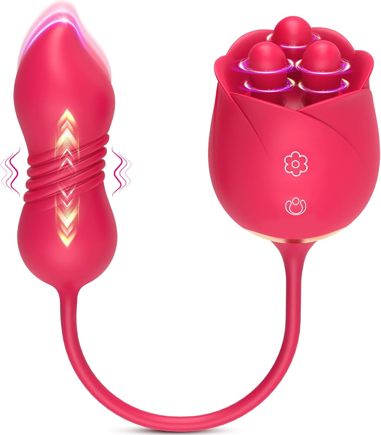 Sex Toys Rose Dildo Vibrator - Rose Sex Toy Thrusting Dildos. Fondling Vibrators Adult Toys. Female Vibrator Clitoris Stimulator. Couples Sexual Pleasure Stimulation Device. Consoladores Vibradores