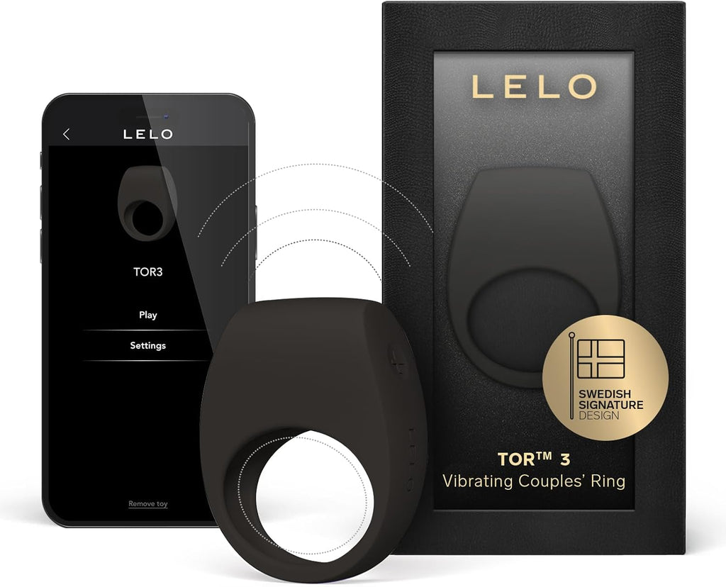 LELO TOR 3 ห่วงรัดองคชาตแบบสั่น ควบคุมด้วยแอป ของเล่นผู้ใหญ่สำหรับชายและหญิง ของเล่นทางเพศสำหรับคู่รัก พร้อมการตั้งค่าความสุข 8 ระดับเพื่อเพิ่มความรู้สึก ห่วงรัดอวัยวะเพศซิลิโคน สีน้ำเงิน (Base Blue)