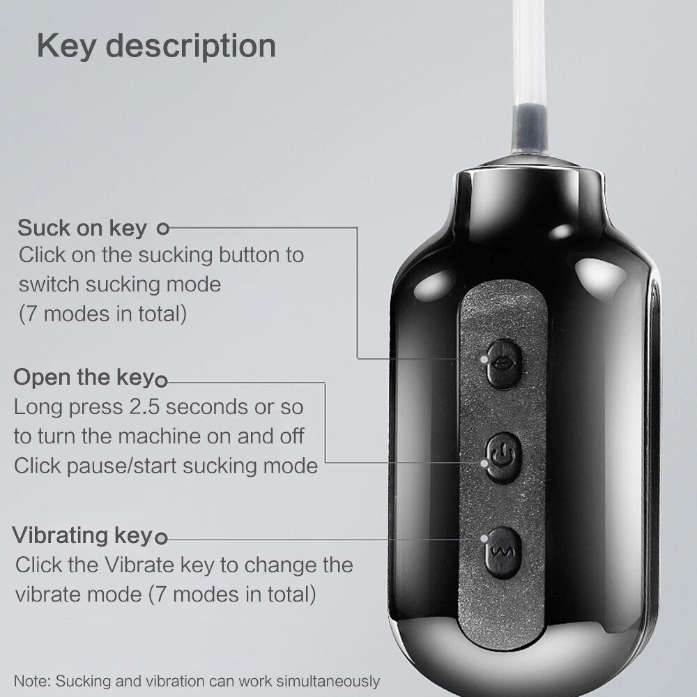 7 Modes Strong Suck Machine Oral Sex Male Masturbator Electric Deep Throat Clip Suction Blowjob Vibrating Pussy Sex Toys for Men