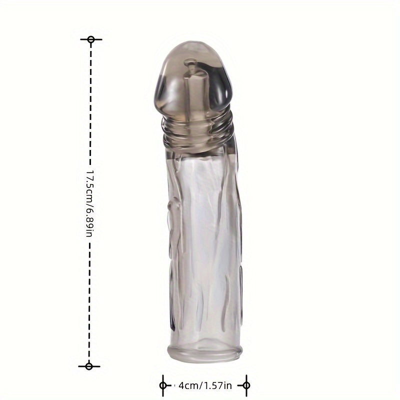 1pcs Men's Flesh Color Or Crystal Adult Sex Toy Penis Cover Sleeve Penis Extender Reusable Delay Ejaculation Add More Fun And Excitement For Men Women Couples
