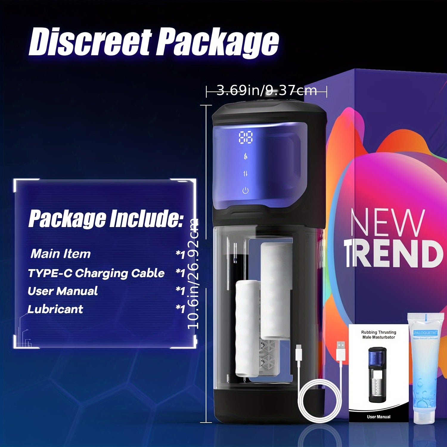 Male Masturbator Sex Toys For Men - Male Sex Toys Rubbing Heating Masturbator For Penis Stimulation. Adult Toys Mens Sex Toy Wtih 6 Rubbing Thrusting & 9 Vibrating & 2 Heating Modes. Pocket Pussy Male