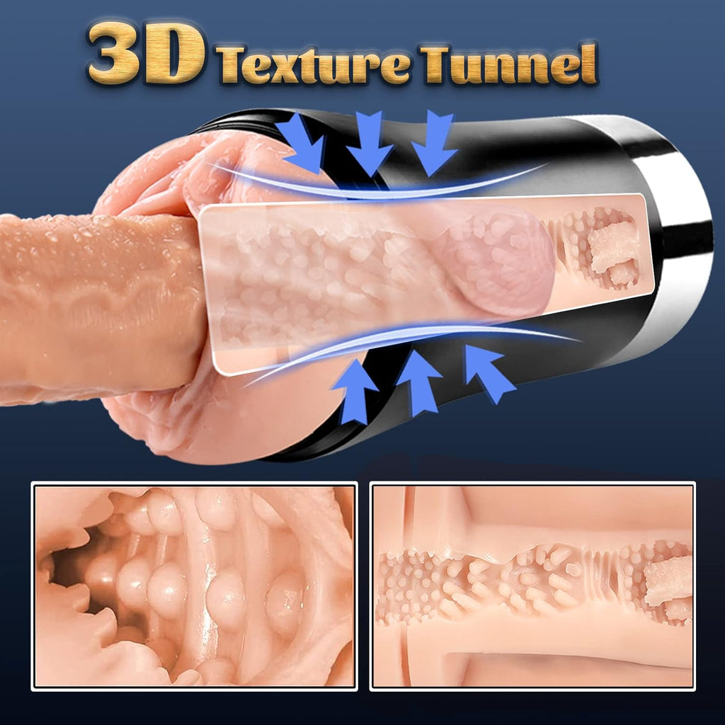 Male Masturbator Sucking Toys Cup Tight Vagina Tunnel Oral Sex Toys.Pocket Pussy for Men Blow-Job Sex Machine. Male Masterburbter Stroker 3D Realistic Textured Vagina Toys. Adult Sex Toys for Men