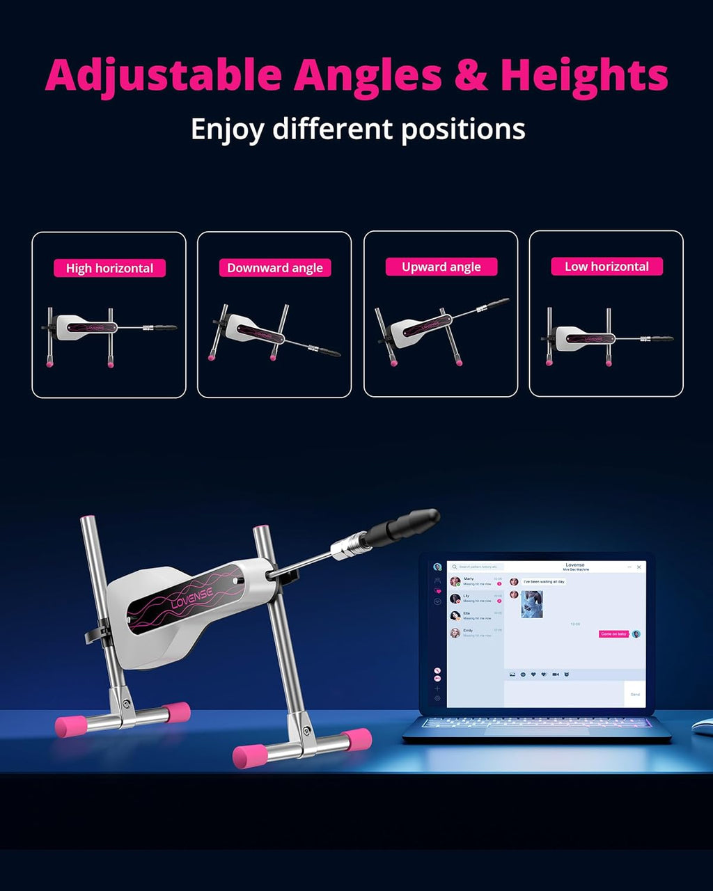 LOVENSE Mini Sex Machine. Sex Toys - Machines & Devices with Remote Control. Thrusting Machine for Women for G Spot Anal Stimulation. Adult Toys with Dildo Discreet Packaging