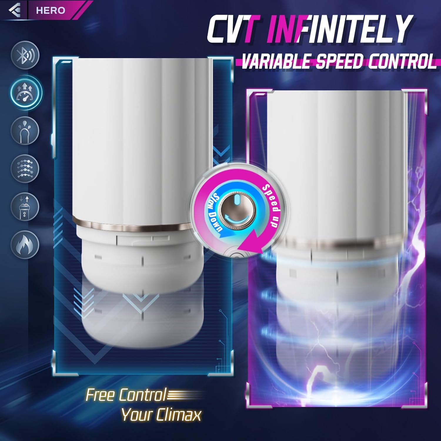 6 in 1 Automatic Male Masturbator. Male Masturbator Toy with CVT Thrusting & 10 Vibrating. Bluetooth Control Electric Pocket Pussy Stroker with Heating. Sex Toys for Men Masturbation with Headphones