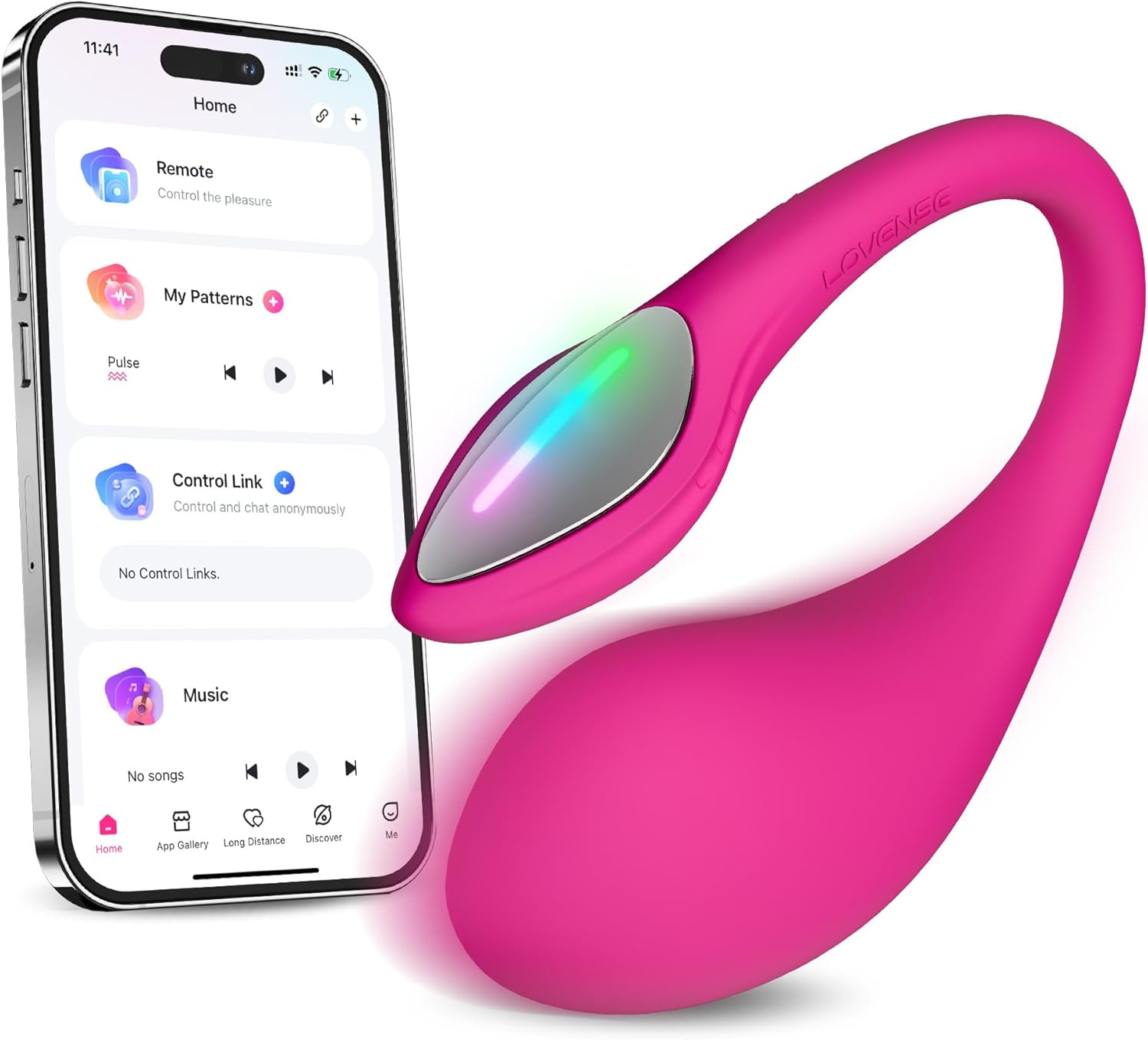 LOVENSE Lush 4 Remote Control G-spot Vibrator. Wearable Long Distance Adult Sex Toys