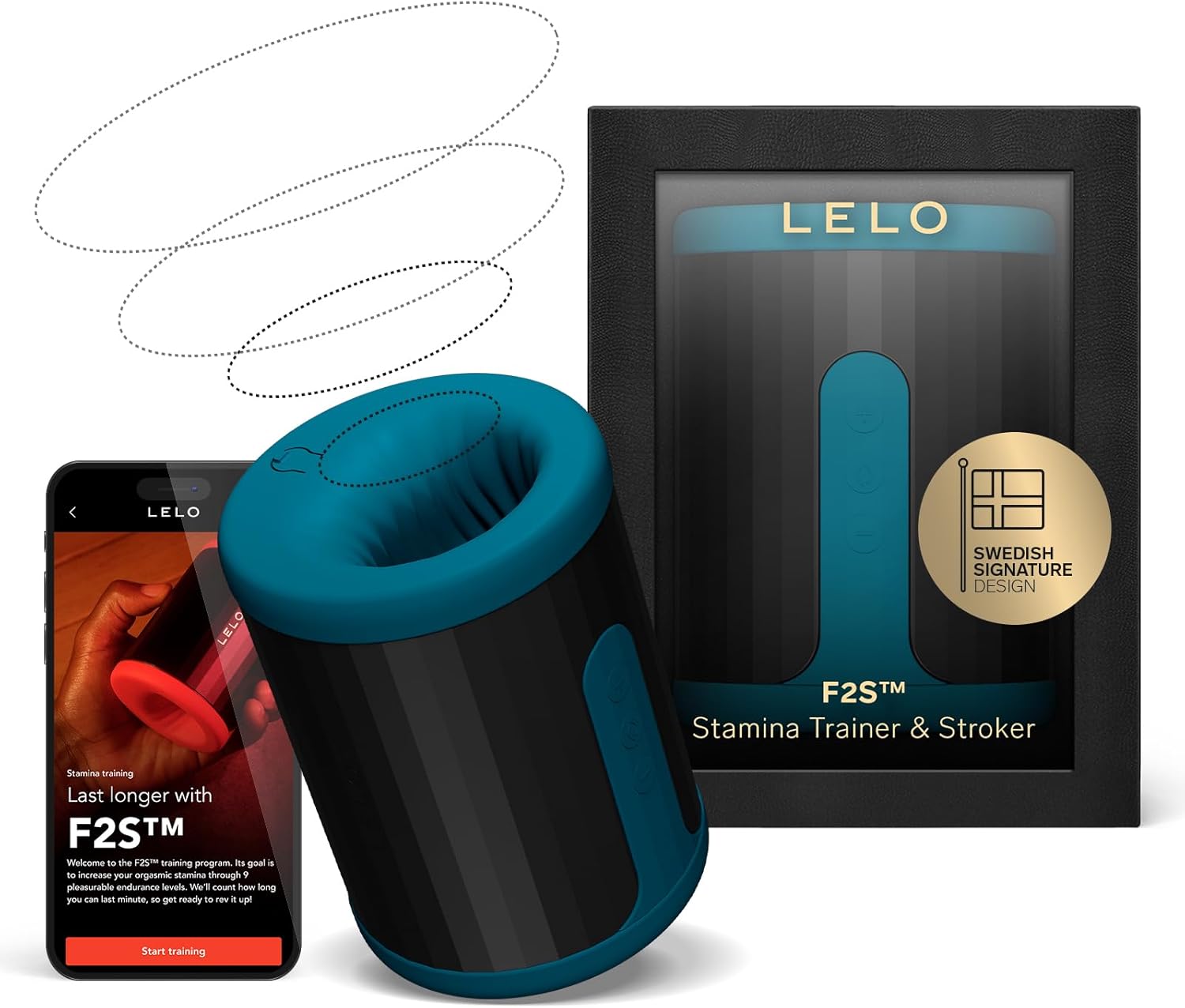 LELO F2S Stamina Trainer & Stroker with 14 Pleasure Settings. App and an AI Mode. Male Masturbator Sex Toy for Men. Male Sex Toy. Hands Free Masturbators. Penis Pump. Blowjob Adult Toys Vibrator. Red