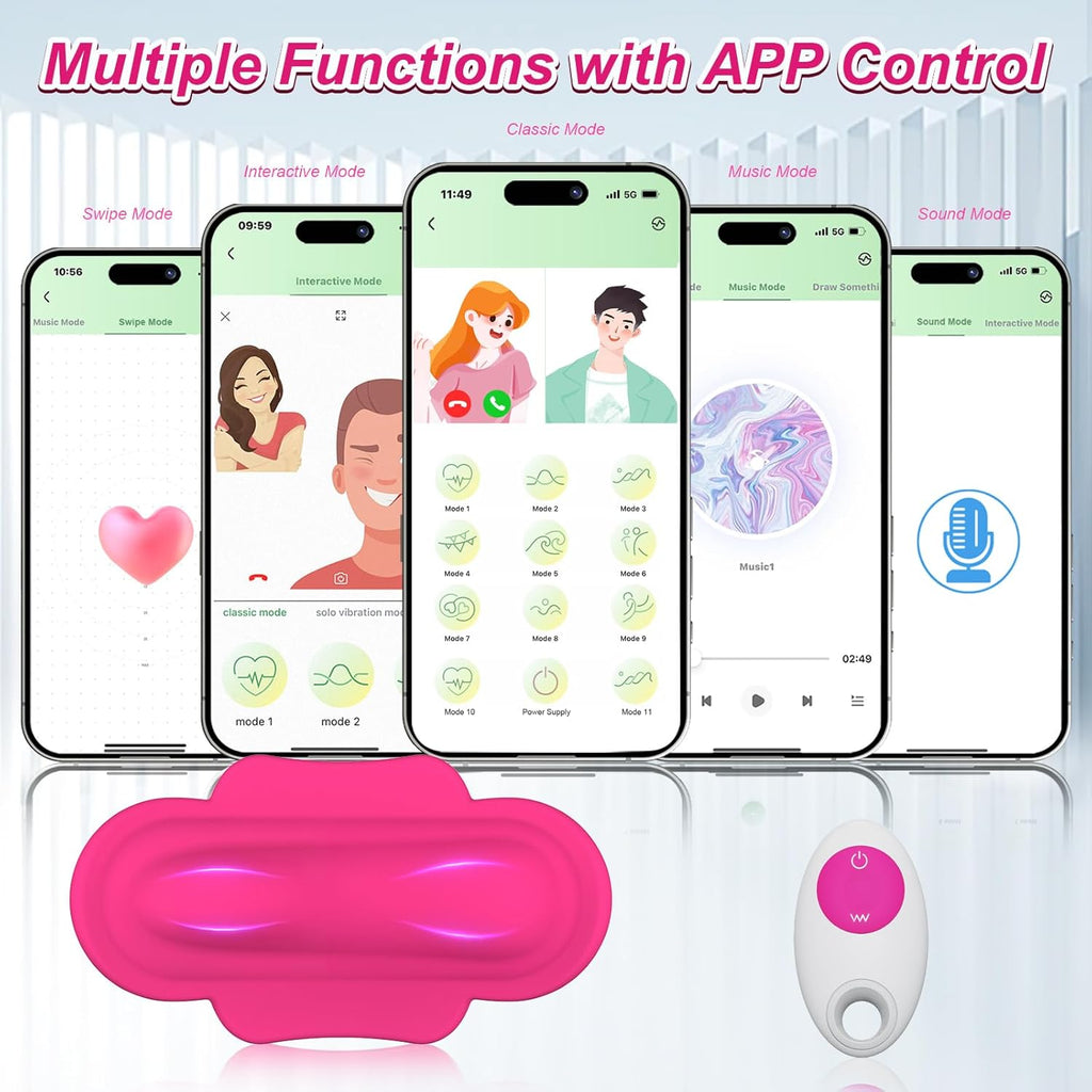 Wearable Panty APP Remote Control Vibrators Adult Sex Toys for Women or Couples. Clitoral Mini Egg Bullet Butterfly Vibrator Rose Toy. G Spot Dildo Vagina Stimulator with Tongue Licking Sex Machine