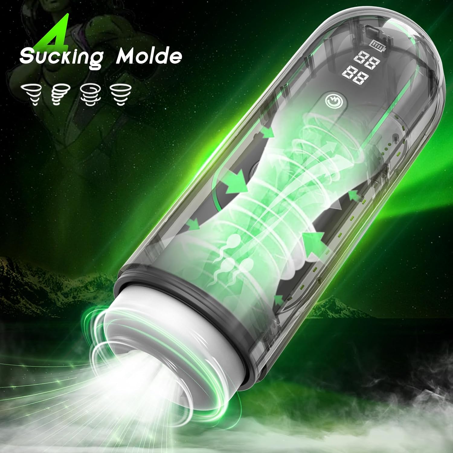 Automatic Male Masturbator Sex Toys for Men. Sucking & High-Speed Thrusting & Vibration & Heating Masturbation. Electric Pocket Pussy Stroker with LCD Display Penis Pump. Adult Toy Sex Blowjob Machine