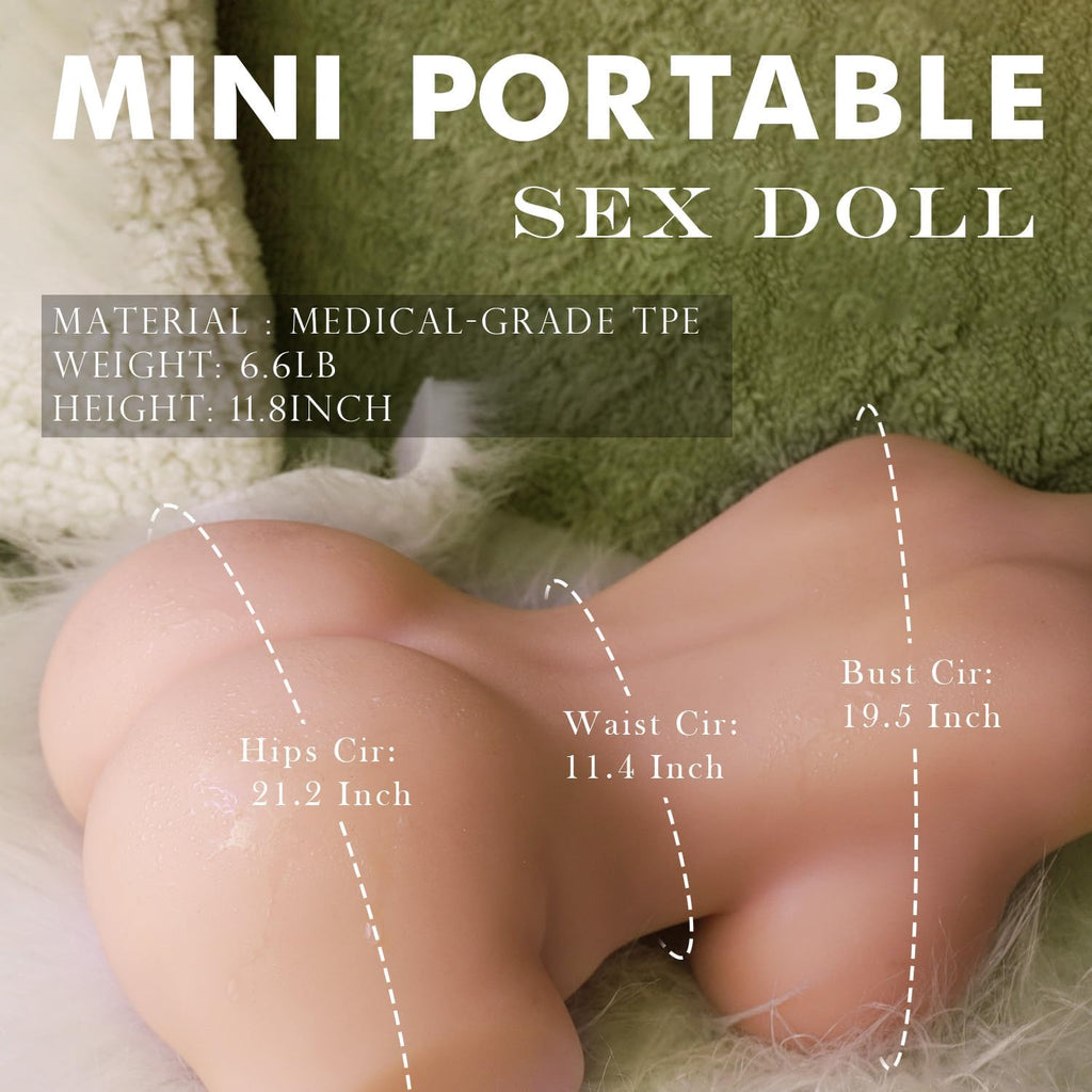 Sex Doll Torso Male Masturbator - 6.4lb Realistic Pussy Pocket. 3 in 1 Vagina Anal Sex Dolls Adult Toy with Breast Fun. Portable Mini Love Doll with Sexy Body. BBW Male Sex Toy for Men Masturbation