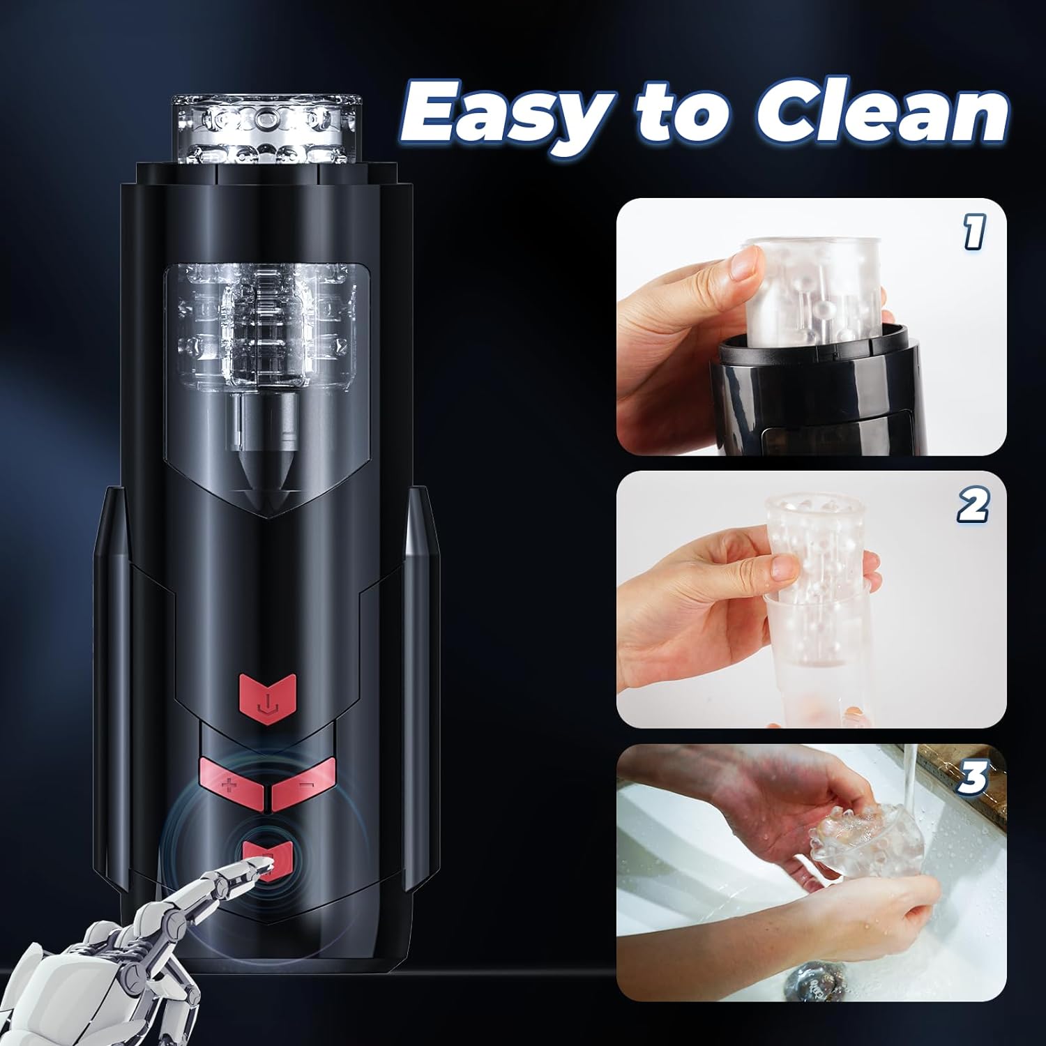 Sex Toy Male Masturbators Cup: Automatic Adult Toys with Rotating & Thrusting Hand Free Pocket Pussy Stroker with Realistic Silicone Sleeve - Erotic Penis Games for Man Electric Men Blowjob Machine