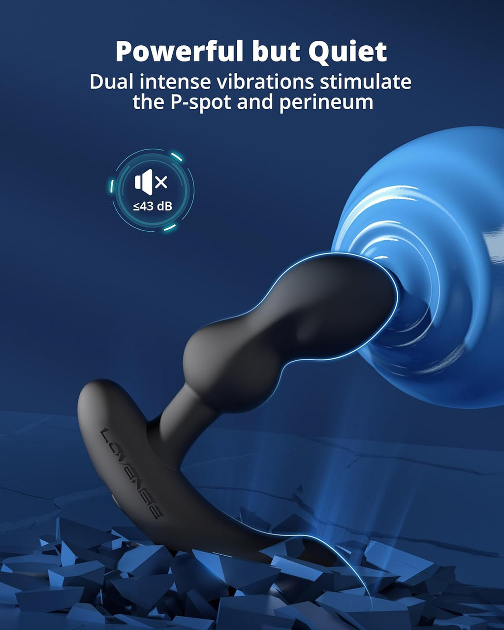 LOVENSE Edge 2 Prostate Massager Vibrator Sex Toys for Men. APP Remote Control Vibrating Butt Plug with Powerful Vibrations Adult Sex Toys & Games for Beginner Advanced Player
