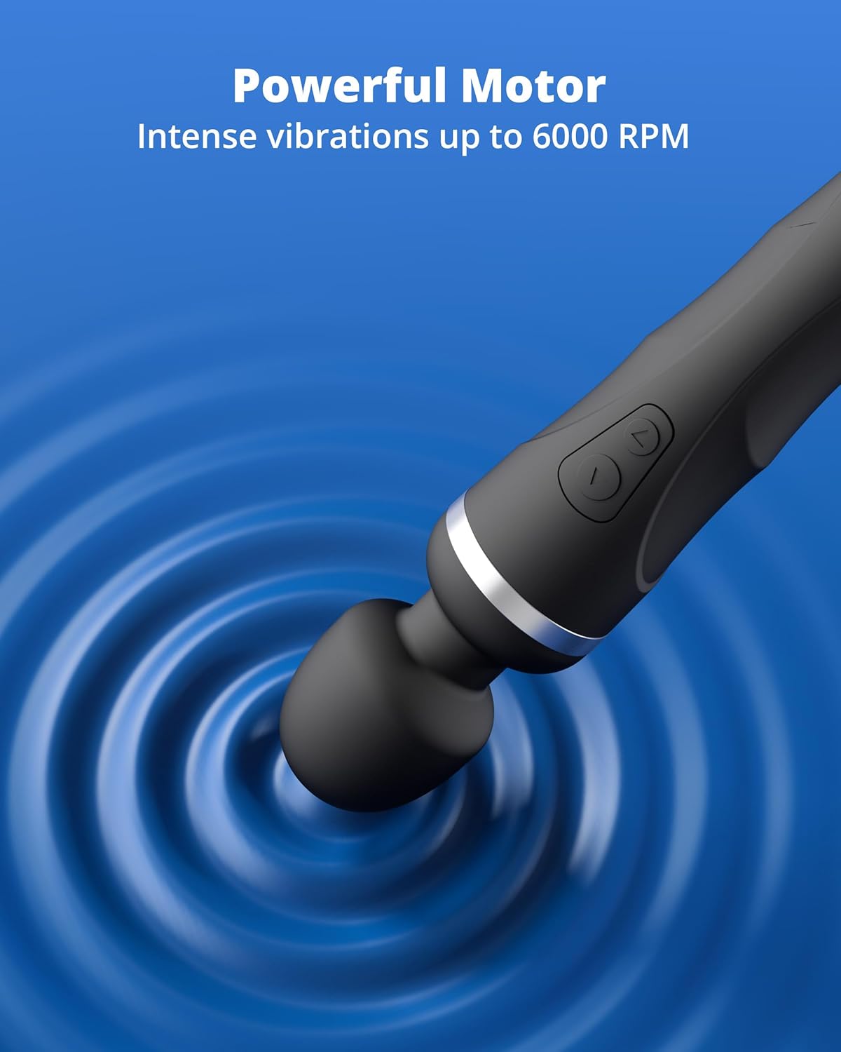 LOVENSE Domi 2 Wand Massager for Women Men. Classic Wand Vibrator. Powerful Stimulator with Dual Rotating Head. Bluetooth App Controlled. Customizable Vibrations Partner Play