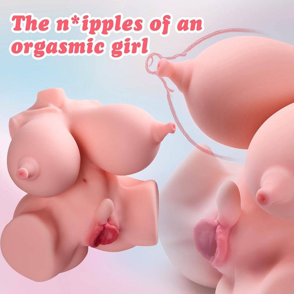 Zonbik 11lb Lifelike Adult Sex Doll Male Masturbator. 3 in 1 Super Butterfly Labia Female Love Doll 3D Realistic Torso Sex Dolls with Pussy Ass Boobs Masturbation Sex Toys for Men TPE Material