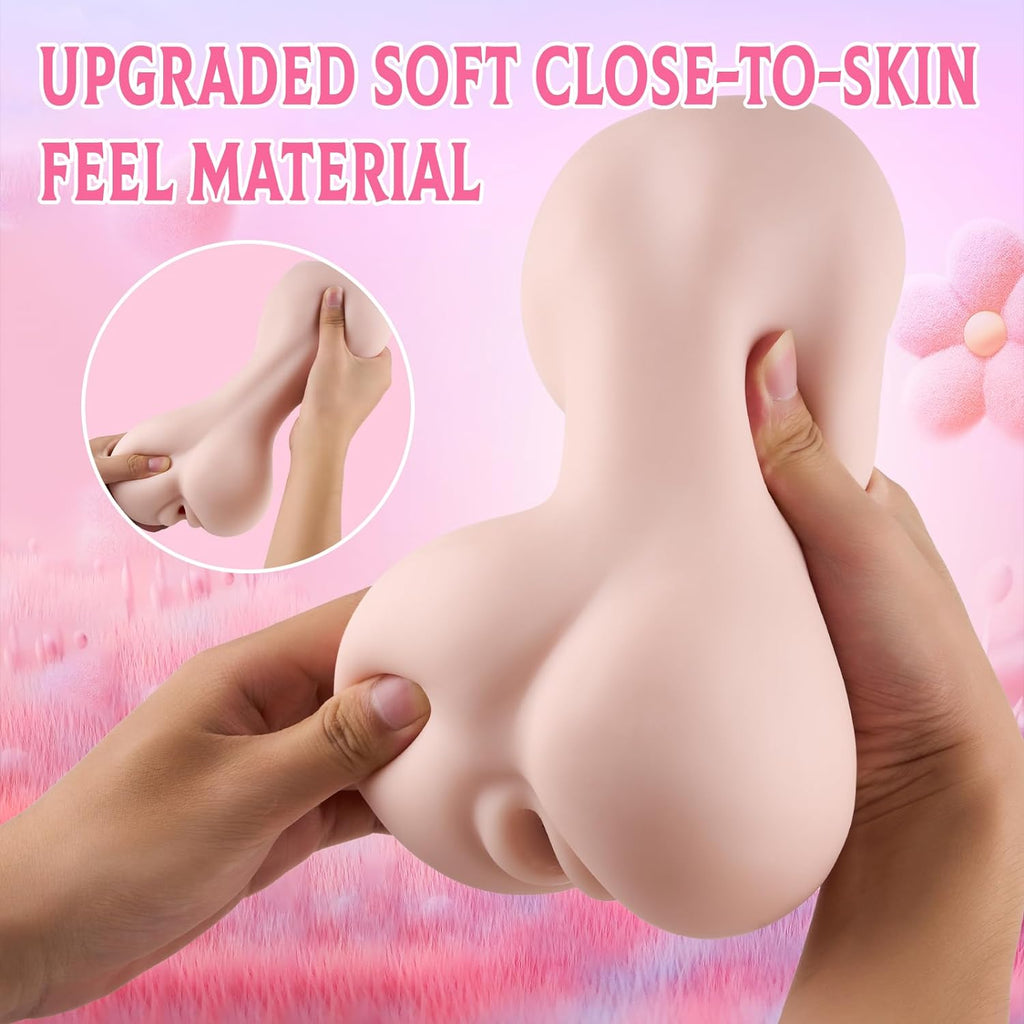 Flexibility Pocket Pussy Lifelike 3D Textured Vagina Masturbating Sex Toy for Men Realistic Loli GirlTextured Man Masturbation Adult Mini Torso Love Doll Pussies Stroker for Pleasure