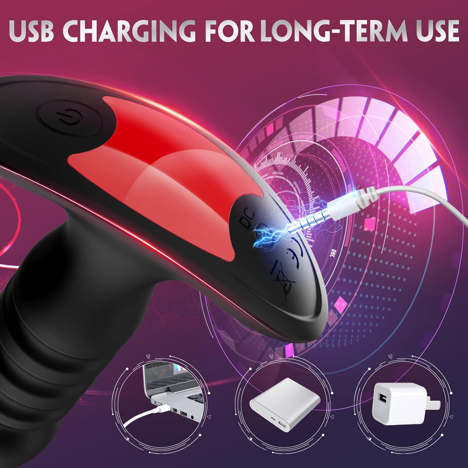Anal Plug Vibrator พร้อมแอปควบคุม อุปกรณ์ช่วยกระตุ้นความต้องการทางเพศสำหรับผู้ชายและผู้หญิง - เครื่องนวดต่อมลูกหมากพร้อมโหมดการสั่น 7 แบบ อุปกรณ์ช่วยกระตุ้นก้นสำหรับผู้ชายและผู้หญิง (สีดำ)
