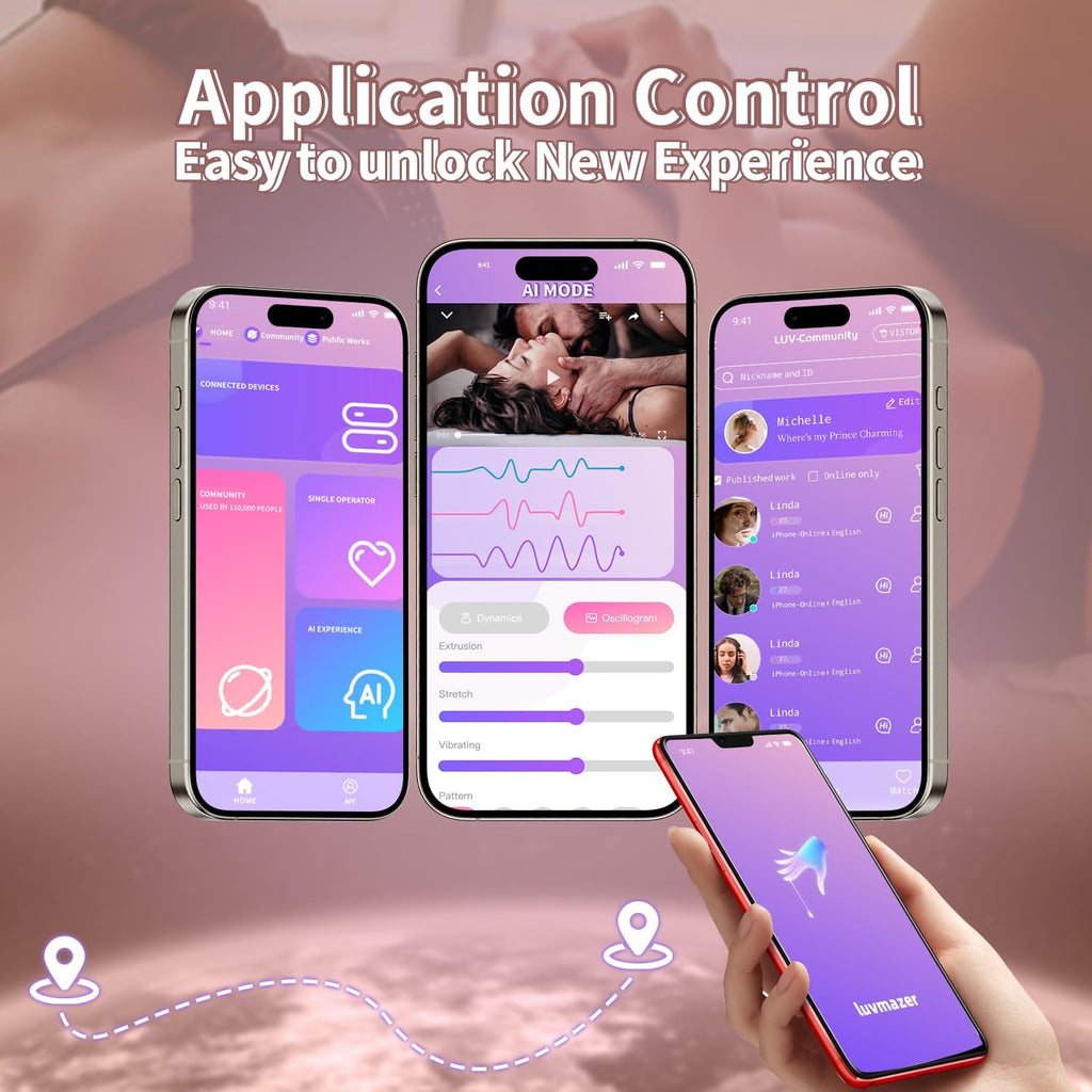 Realistic Dildo Vibrator APP Remote Control Adult Sex Toy Suction Cup 9 Vibrations 3 Thrusting Rotating Swing Heating Modes for 18+ Women