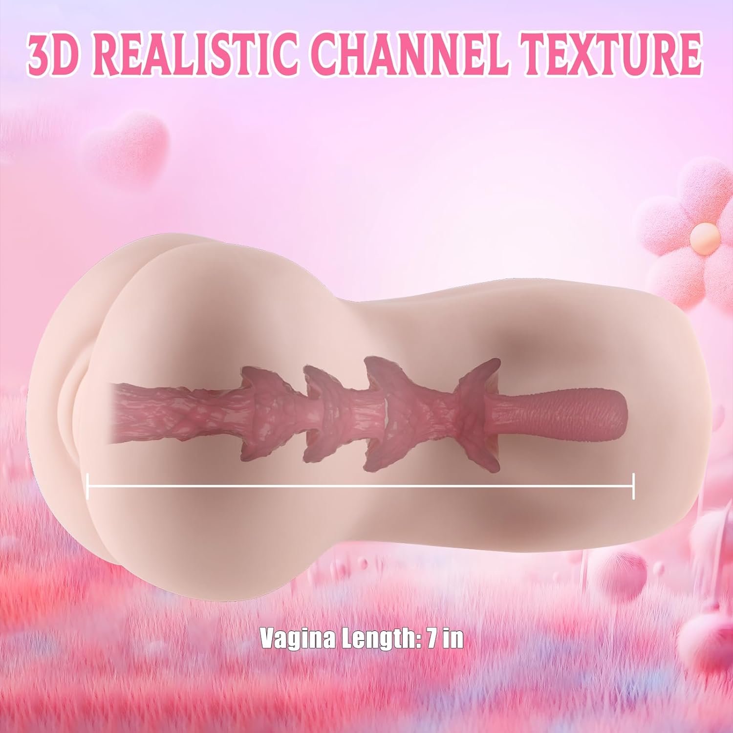 Flexibility Pocket Pussy Lifelike 3D Textured Vagina Masturbating Sex Toy for Men Realistic Loli GirlTextured Man Masturbation Adult Mini Torso Love Doll Pussies Stroker for Pleasure